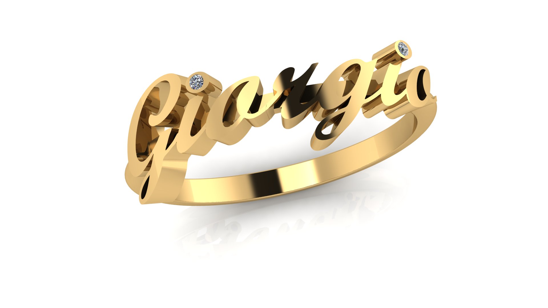 Anello con nome deals oro e diamanti